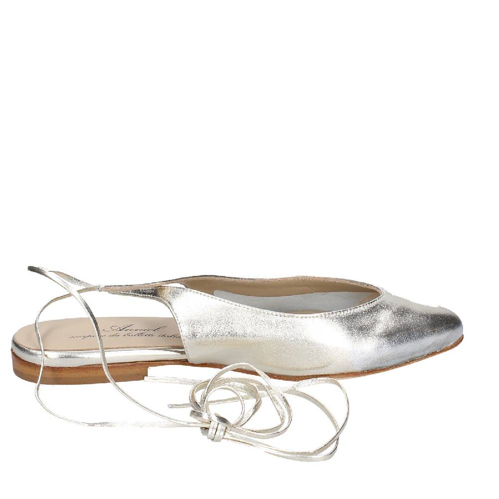Scarpe Donna ANNIEL Ballerine Platino Pelle EX275
