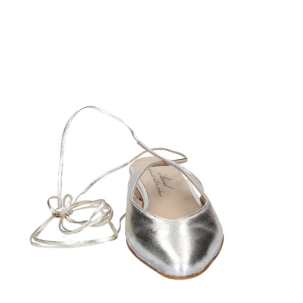 Scarpe Donna ANNIEL Ballerine Platino Pelle EX275