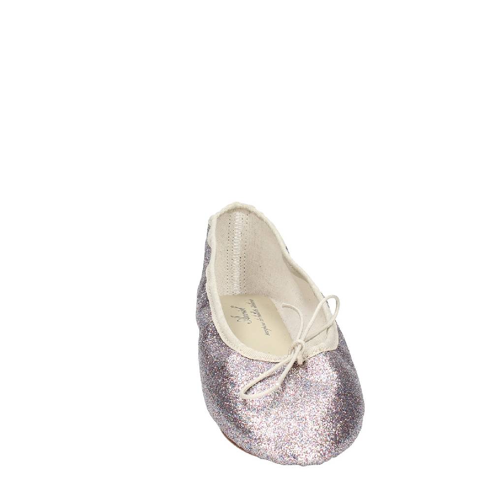 Scarpe Donna ANNIEL Ballerine Viola Glitter Argento EX284