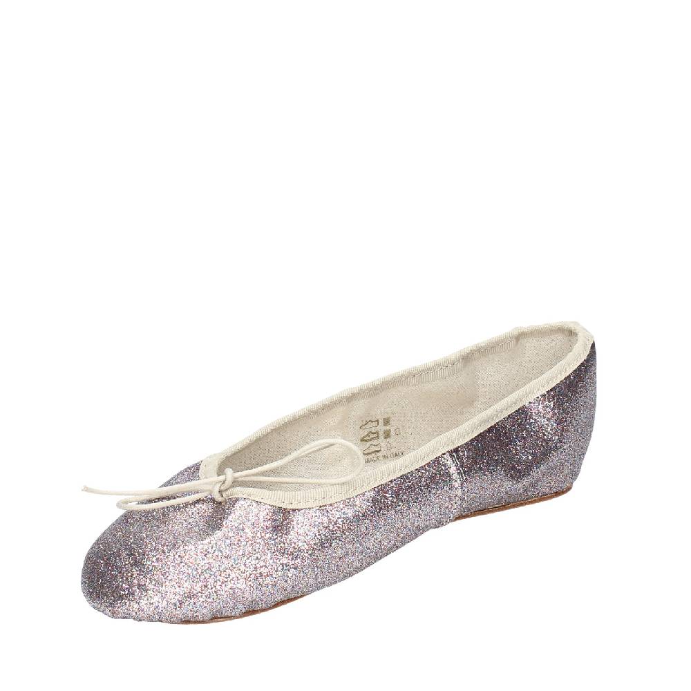 scarpe donna ANNIEL ballerine viola glitter argento EX284