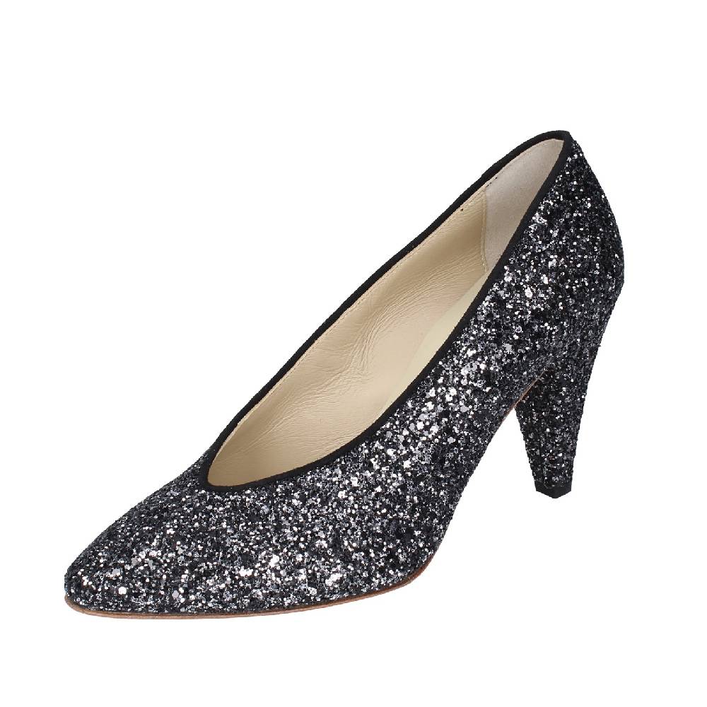 scarpe donna ANNIEL decollete nero glitter EX219