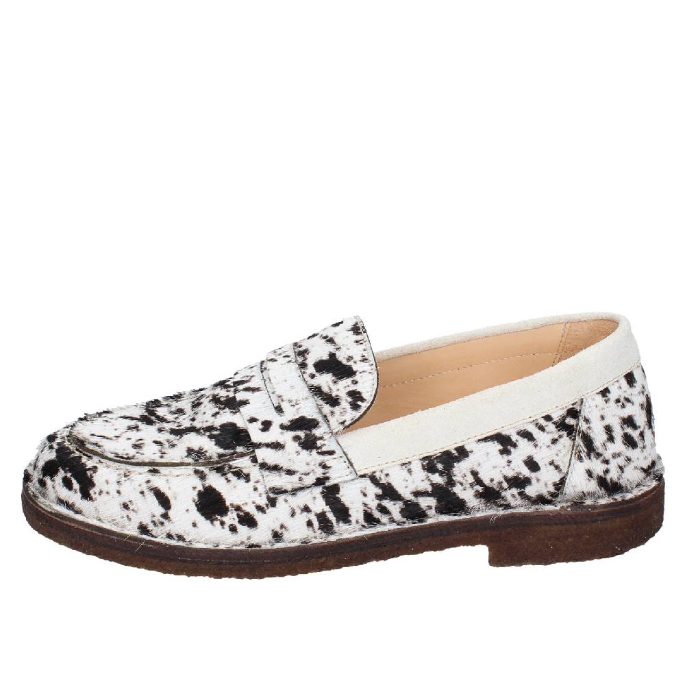 Scarpe Donna ASTORFLEX Mocassini Bianco Cavallino Nero Camoscio EY780