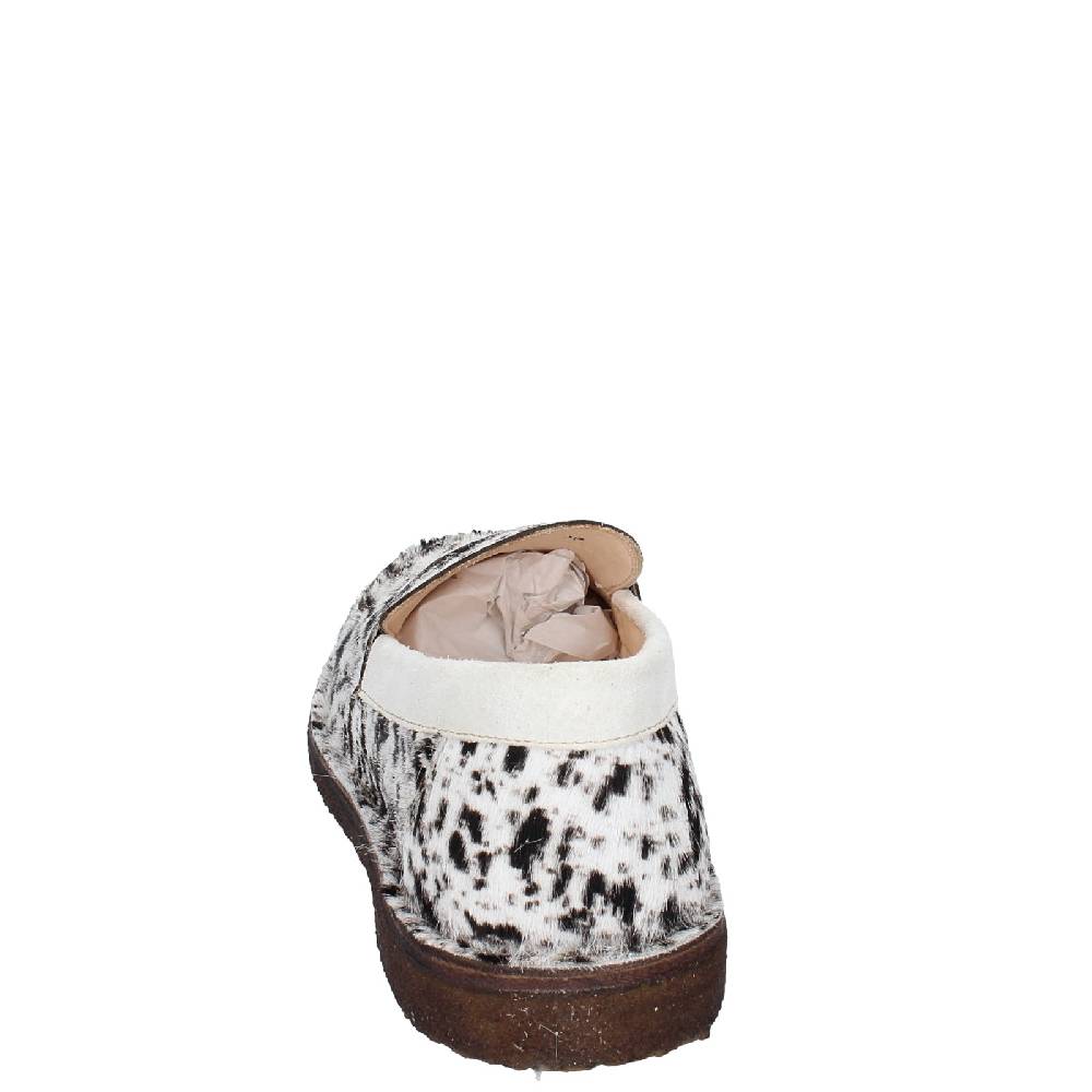 Scarpe Donna ASTORFLEX Mocassini Bianco Cavallino Nero Camoscio EY780