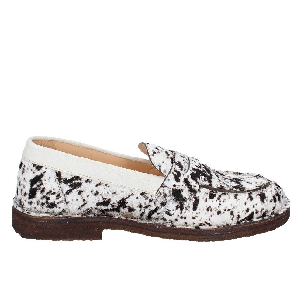 Scarpe Donna ASTORFLEX Mocassini Bianco Cavallino Nero Camoscio EY780