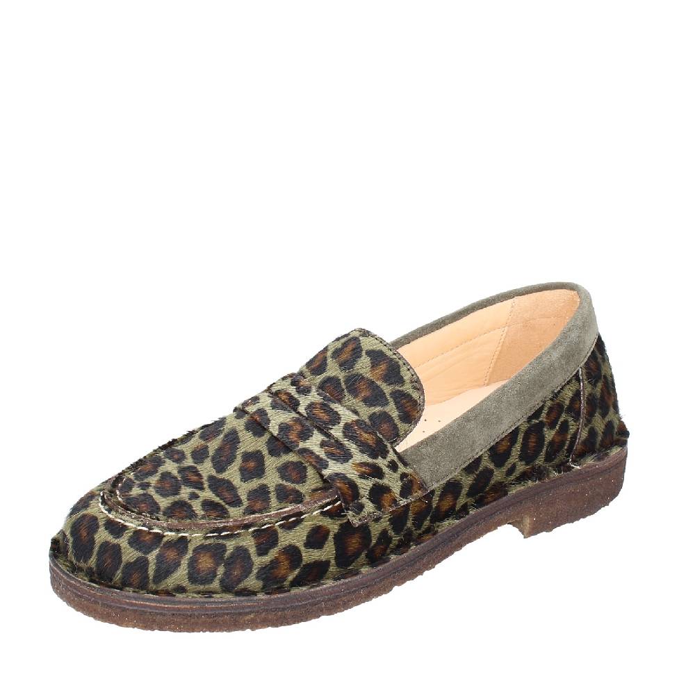 scarpe donna ASTORFLEX mocassini verde cavallino camoscio EY783