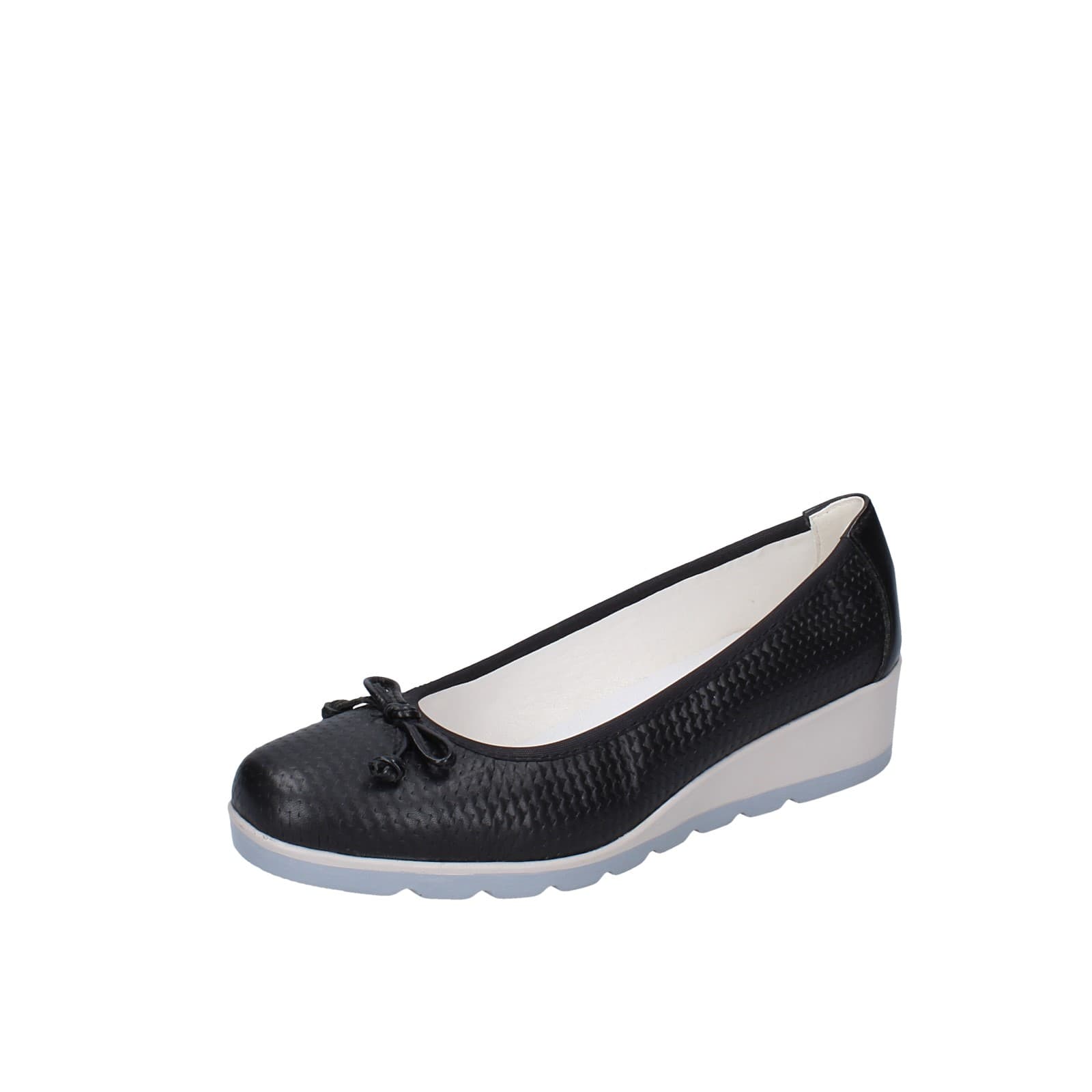 scarpe donna BLUEROSE ballerine nero pelle tessuto EY328