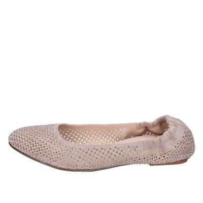 Scarpe Donna CAFè NOIR Ballerine Beige Camoscio Strass MEL501 BF513