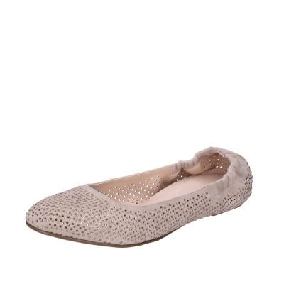 scarpe donna CAFè NOIR ballerine beige camoscio strass MEL501 BF513