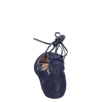 Scarpe Donna CAFè NOIR Ballerine Blu Camoscio MED507 BF402