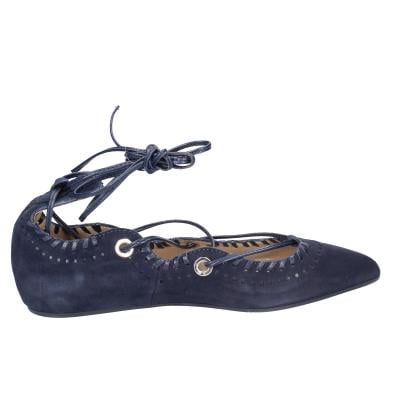 Scarpe Donna CAFè NOIR Ballerine Blu Camoscio MED507 BF402