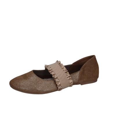 scarpe donna CAFè NOIR ballerine platino pelle scamosciata oro BC608