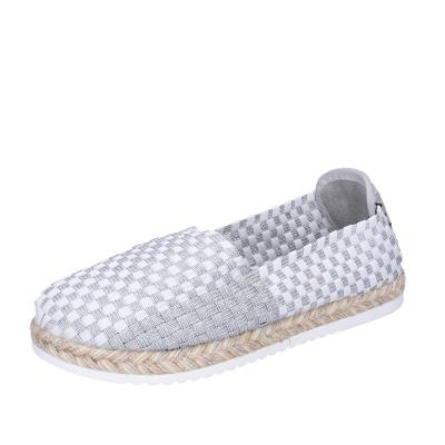 scarpe donna CAFè NOIR espadrillas argento tessuto bianco MEA901 BF480