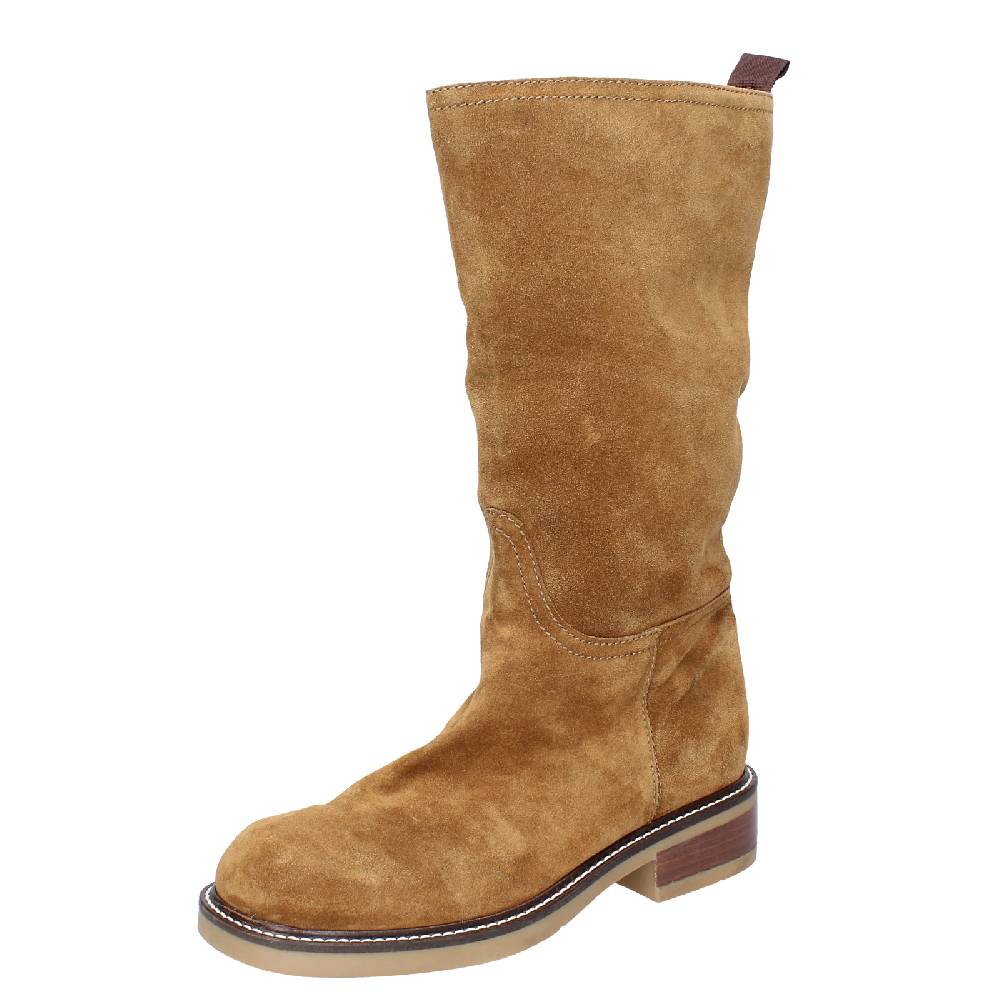 scarpe donna CARMENS stivali marrone camoscio EX217