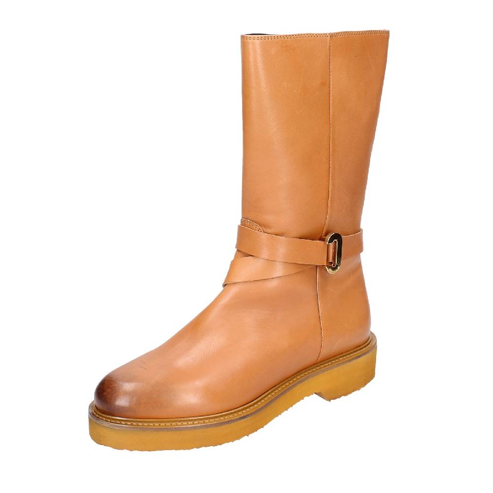 scarpe donna CARMENS stivali marrone pelle EX155