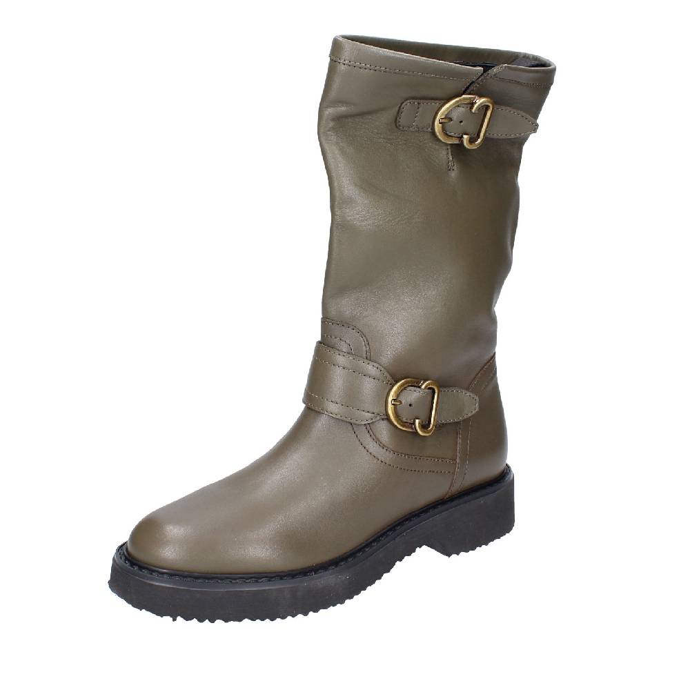 scarpe donna CARMENS stivali verde pelle EX187