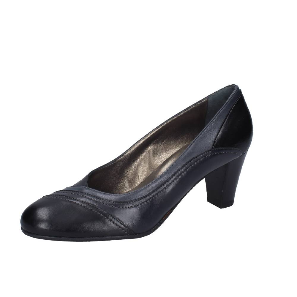 scarpe donna CONFORT decollete grigio pelle nero EZ395