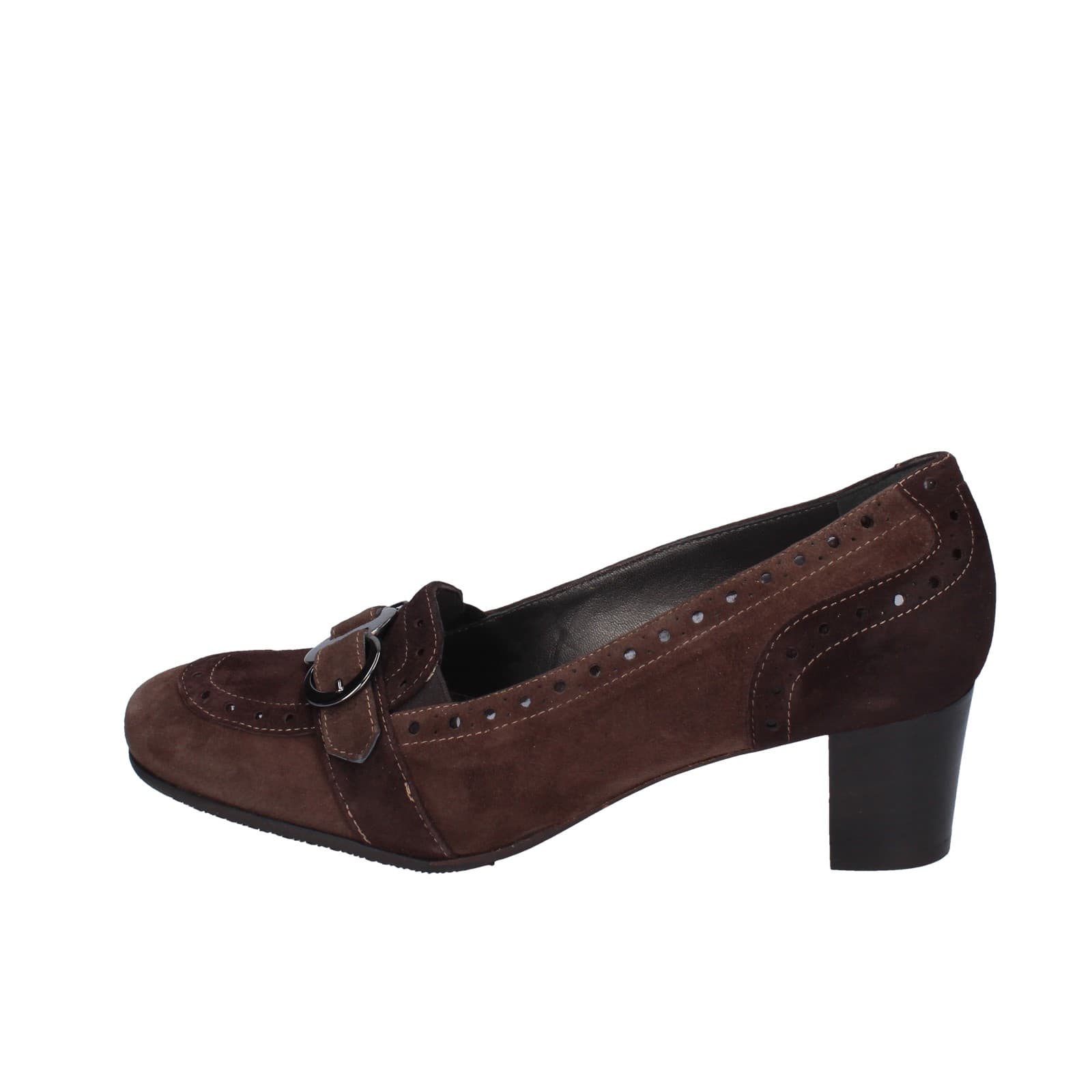 Scarpe Donna CONFORT Decollete Marrone Camoscio 1607 EZ338