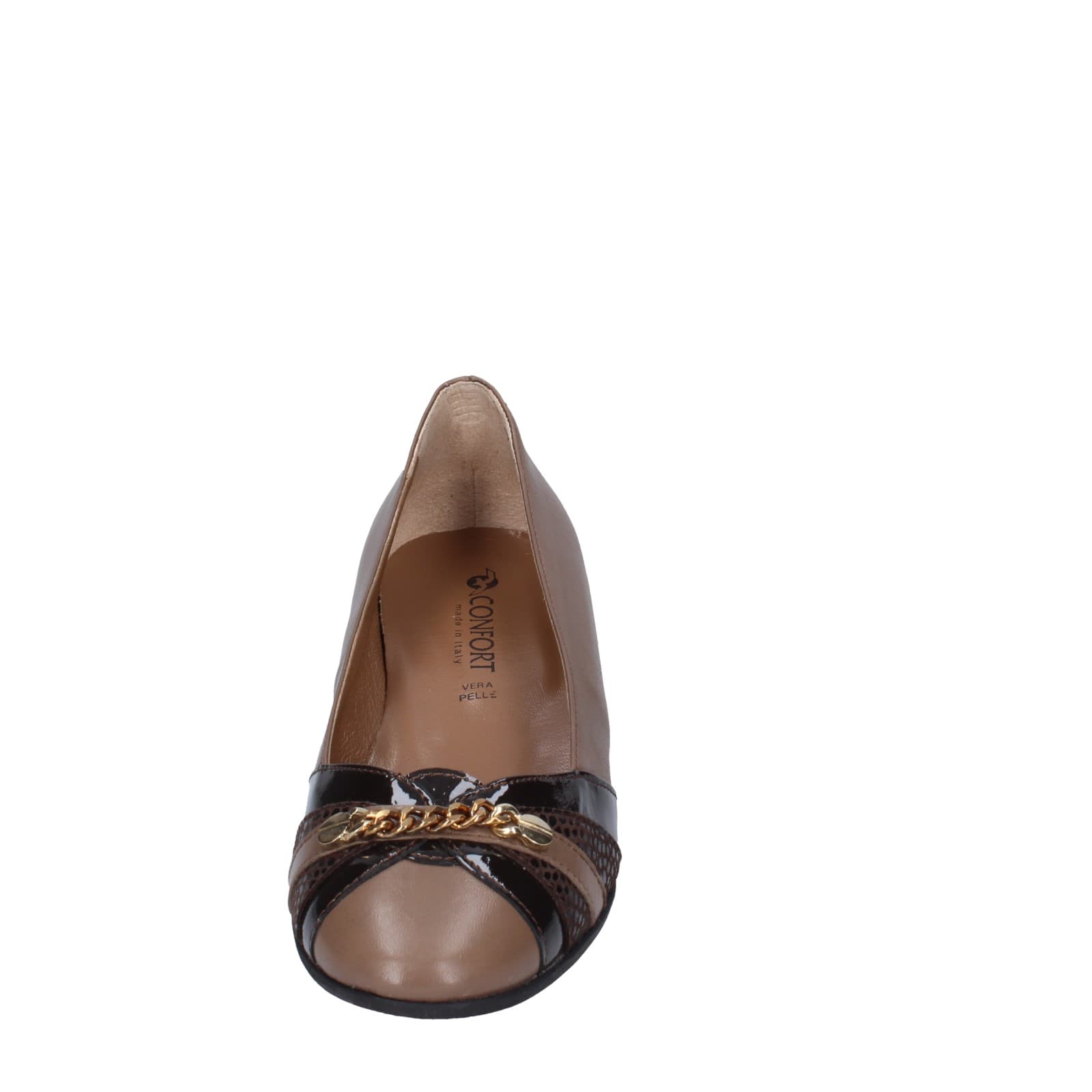 Scarpe Donna CONFORT Decollete Marrone Pelle EZ392