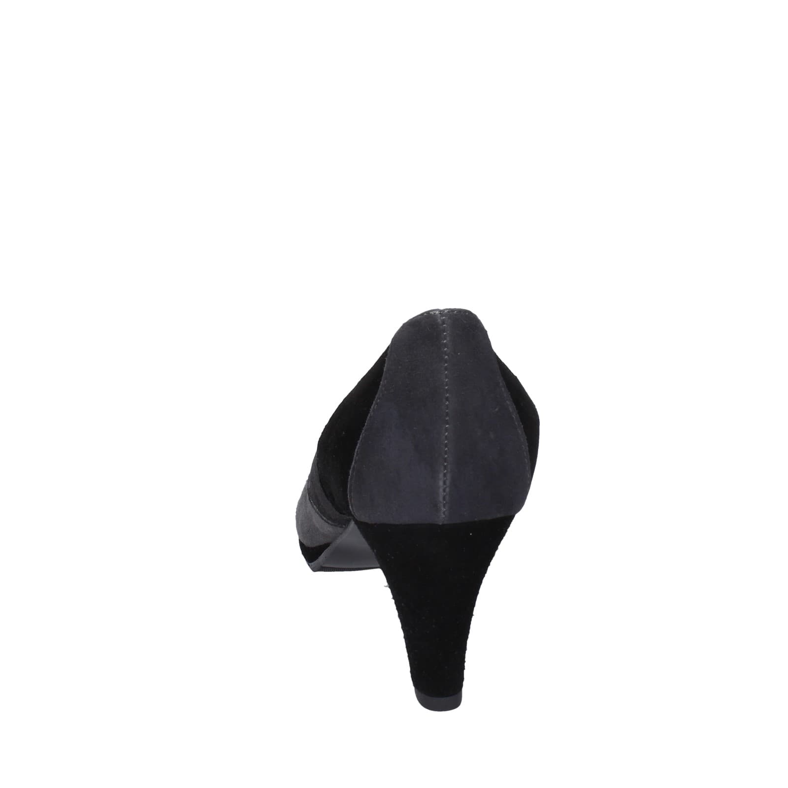 Scarpe Donna CONFORT Decollete Nero Camoscio Grigio EZ369