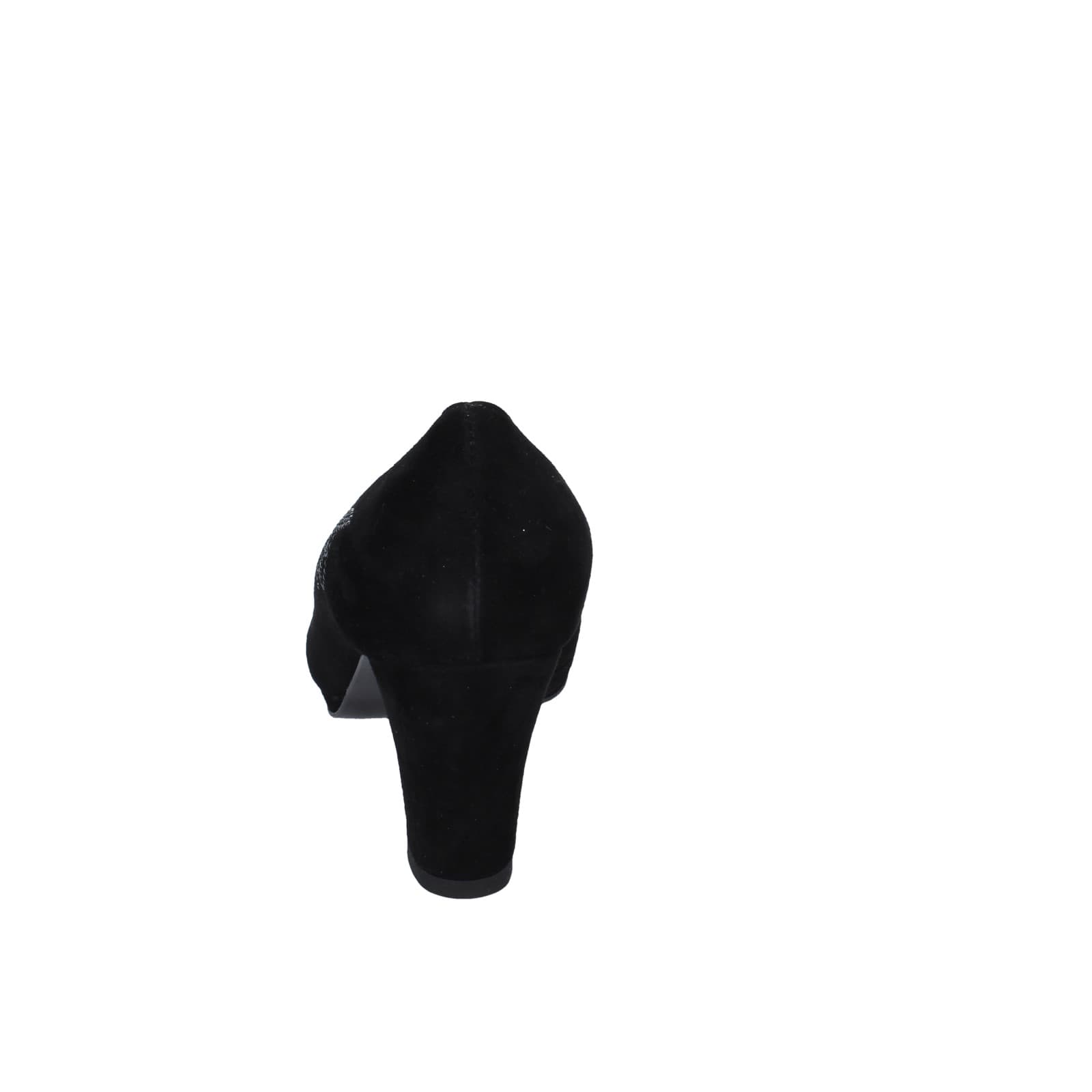 Scarpe Donna CONFORT Decollete Nero Camoscio Strass EZ354