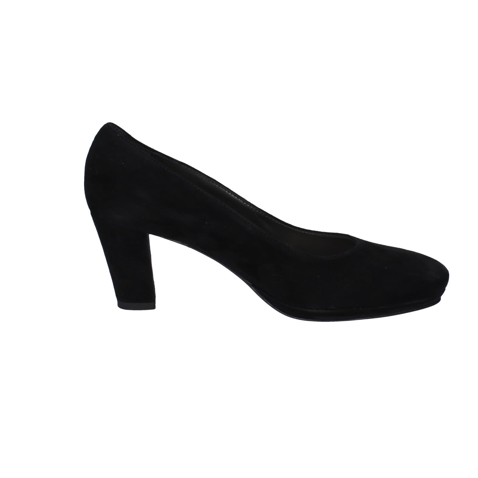 Scarpe Donna CONFORT Decollete Nero Camoscio Strass EZ354