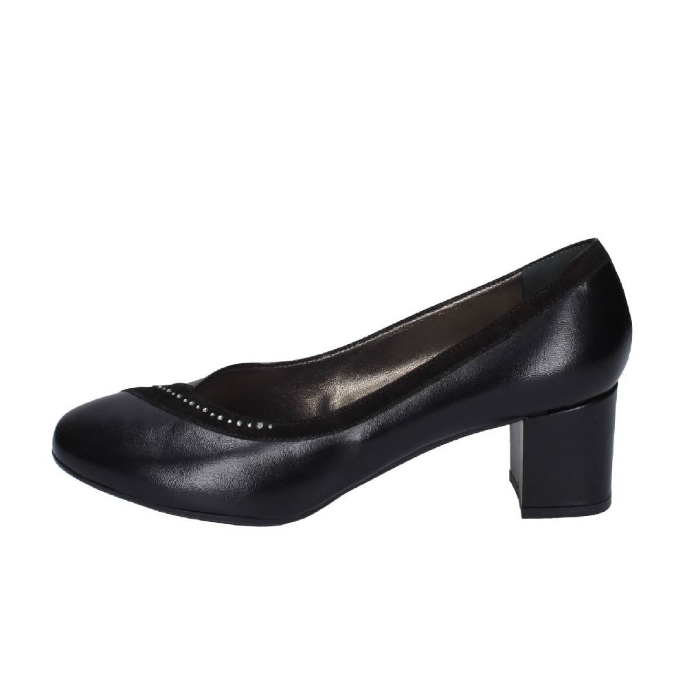 Scarpe Donna CONFORT Decollete Nero Pelle Strass EZ331