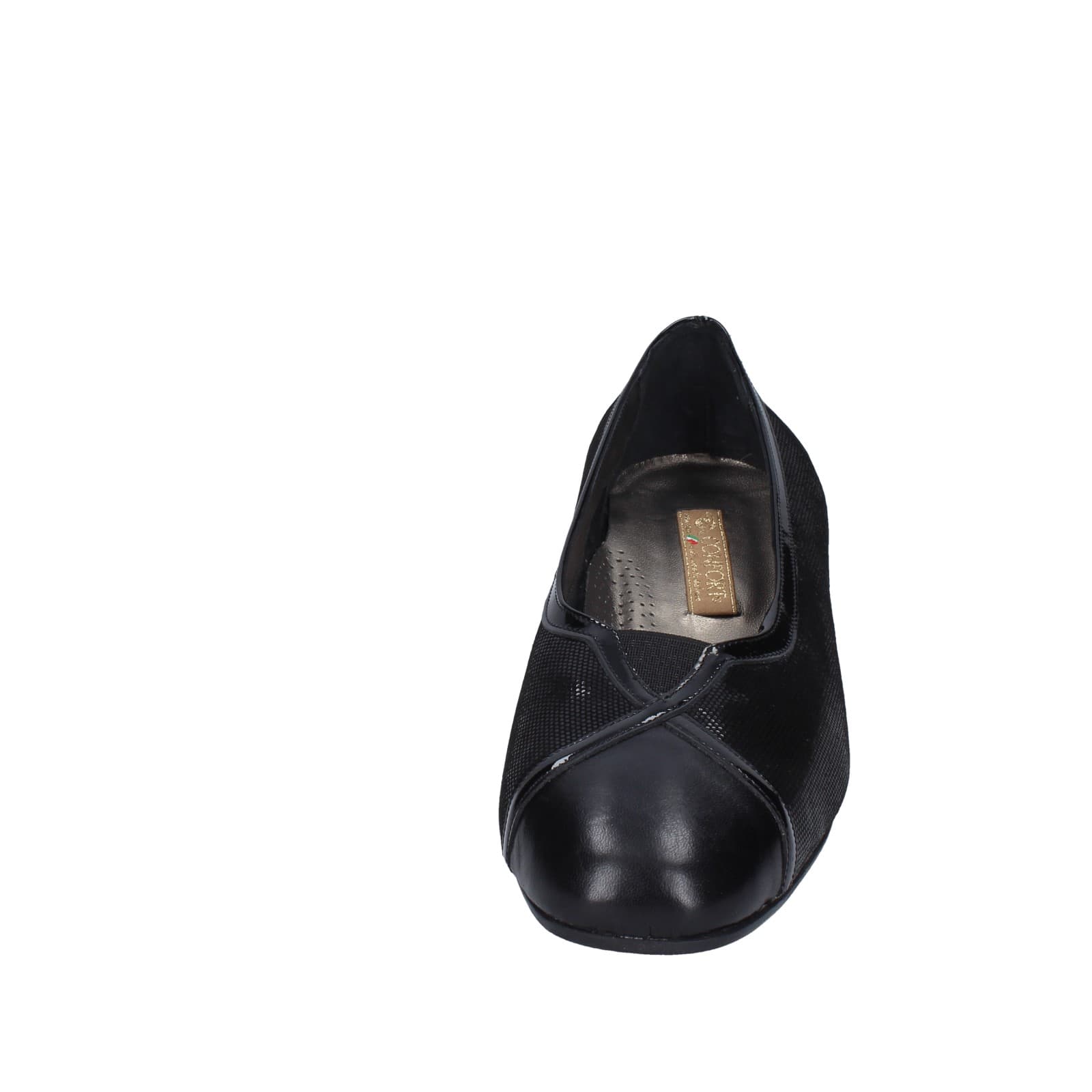 Scarpe Donna CONFORT Decollete Nero Pelle Vernice 3735 EZ335