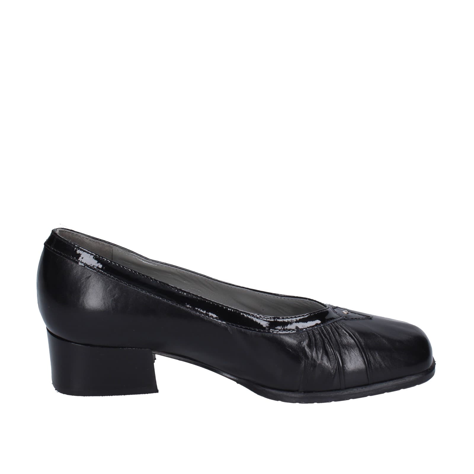 Scarpe Donna CONFORT Decollete Nero Pelle Vernice EZ367