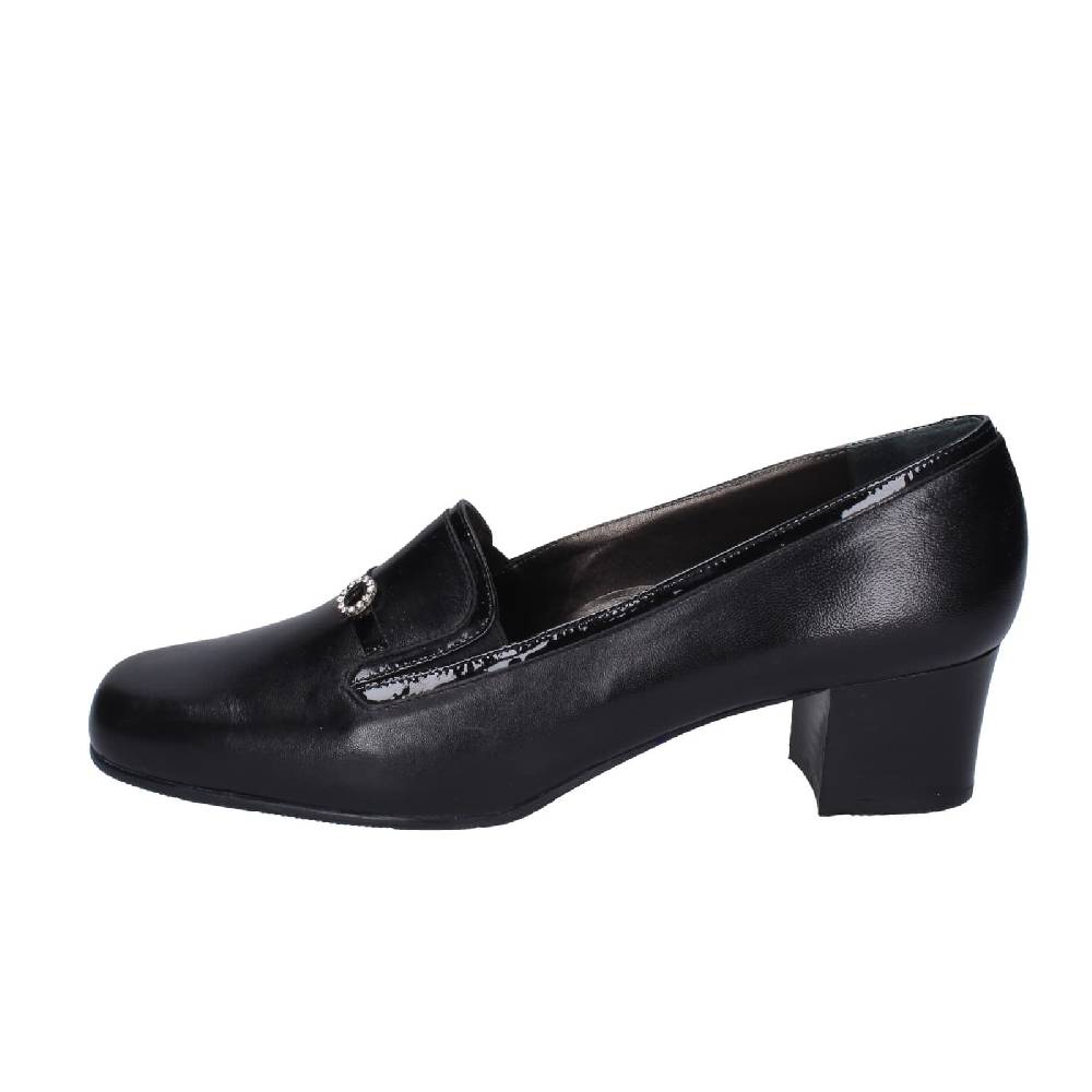 Scarpe Donna CONFORT Decollete Nero Pelle Vernice EZ413