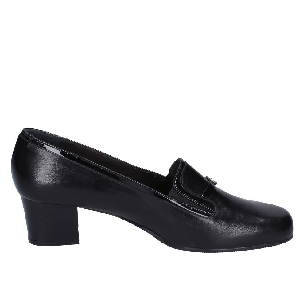 Scarpe Donna CONFORT Decollete Nero Pelle Vernice EZ413