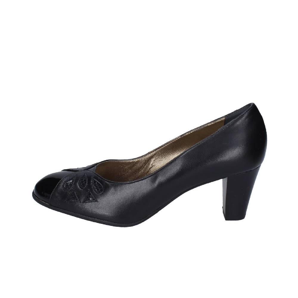 Scarpe Donna CONFORT Decollete Nero Pelle Vernice EZ400