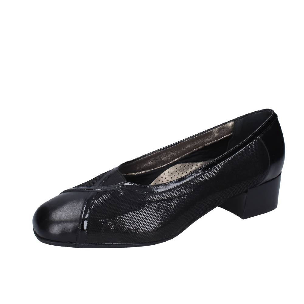 scarpe donna CONFORT decollete nero pelle vernice 3735 EZ335