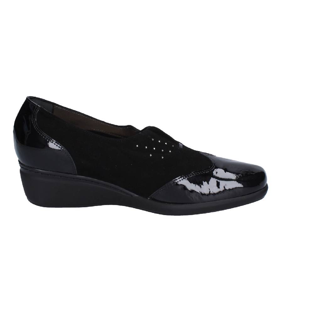 Scarpe Donna CONFORT Decollete Nero Vernice Camoscio EZ330