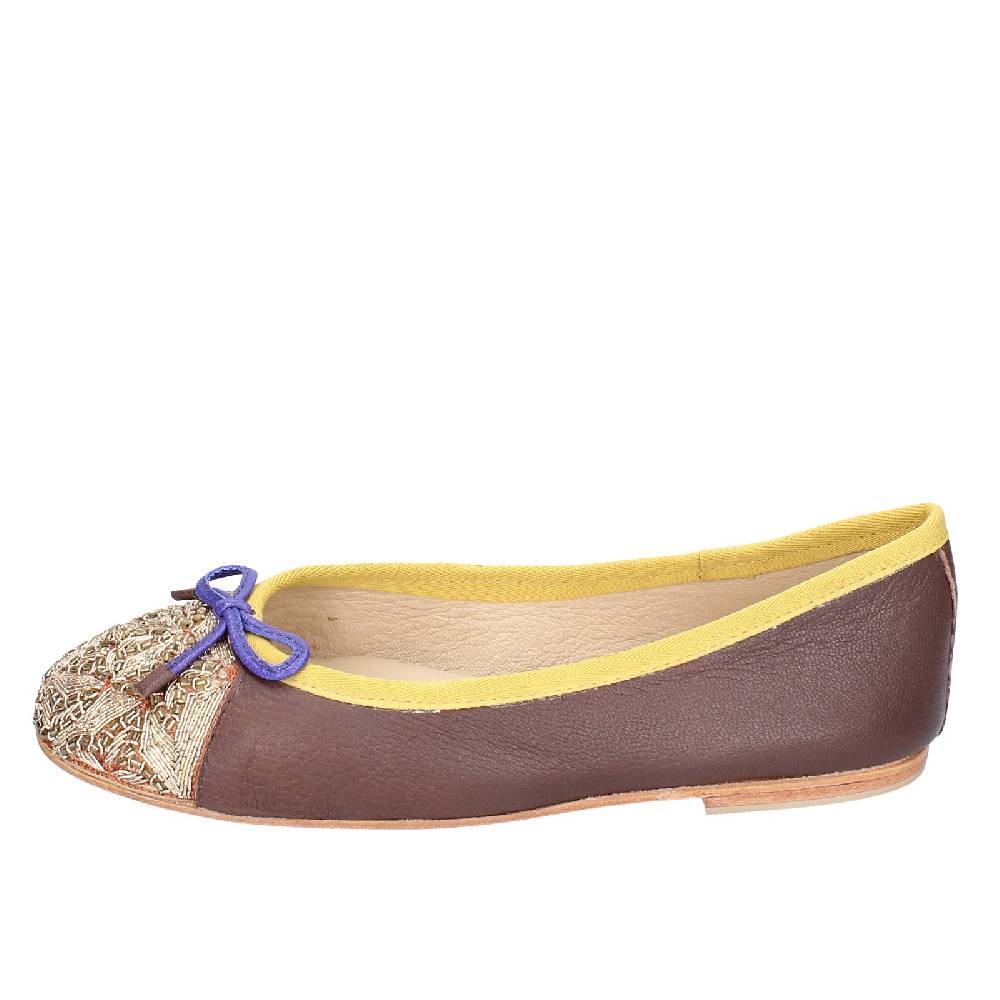Scarpe Donna CORAL BLUE Ballerine Marrone Pelle EX577