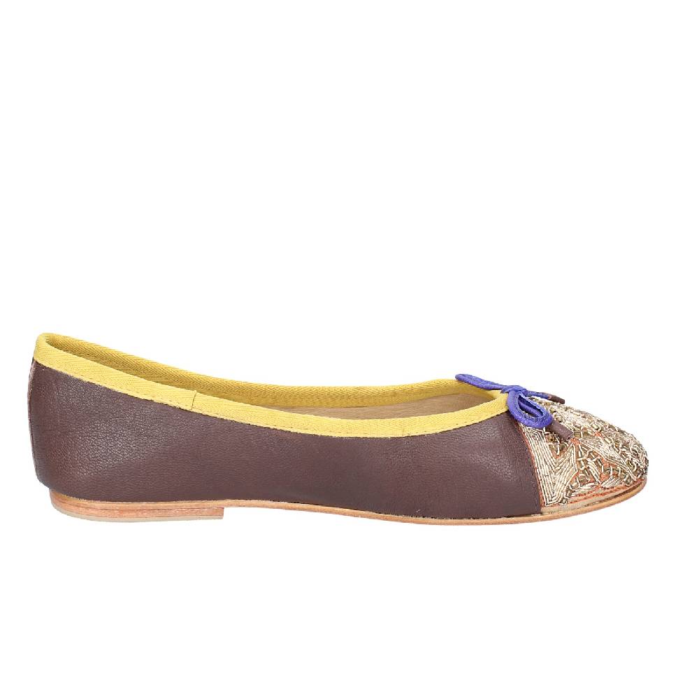 Scarpe Donna CORAL BLUE Ballerine Marrone Pelle EX577