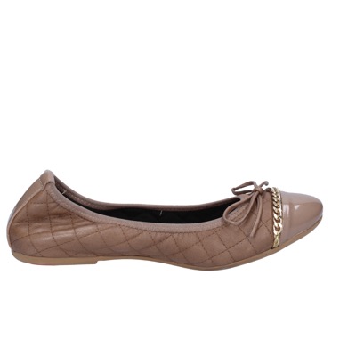 Scarpe Donna CROWN Ballerine Beige Pelle BX639