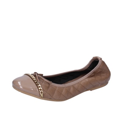 scarpe donna CROWN ballerine beige pelle BX639