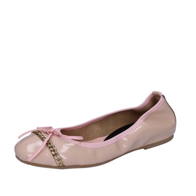 scarpe donna CROWN ballerine rosa vernice BZ941