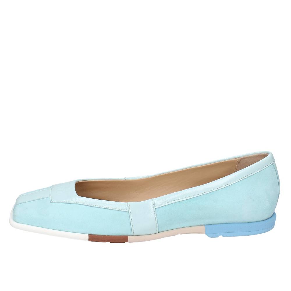 Scarpe Donna FABI Ballerine Celeste Camoscio Vernice EX305