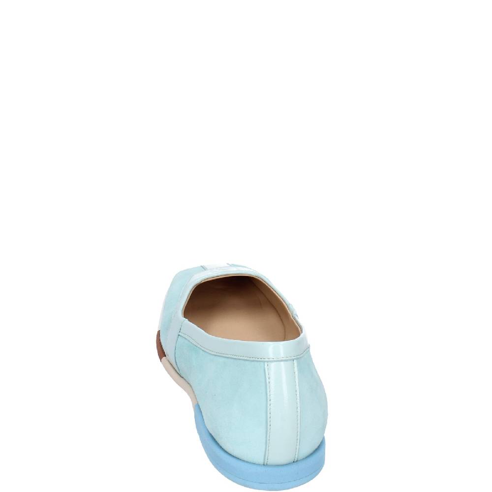 Scarpe Donna FABI Ballerine Celeste Camoscio Vernice EX305