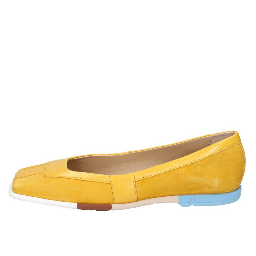 Scarpe Donna FABI Ballerine Giallo Camoscio Vernice EX306