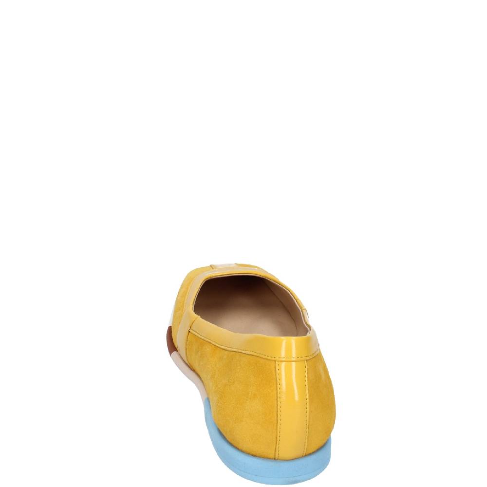 Scarpe Donna FABI Ballerine Giallo Camoscio Vernice EX306