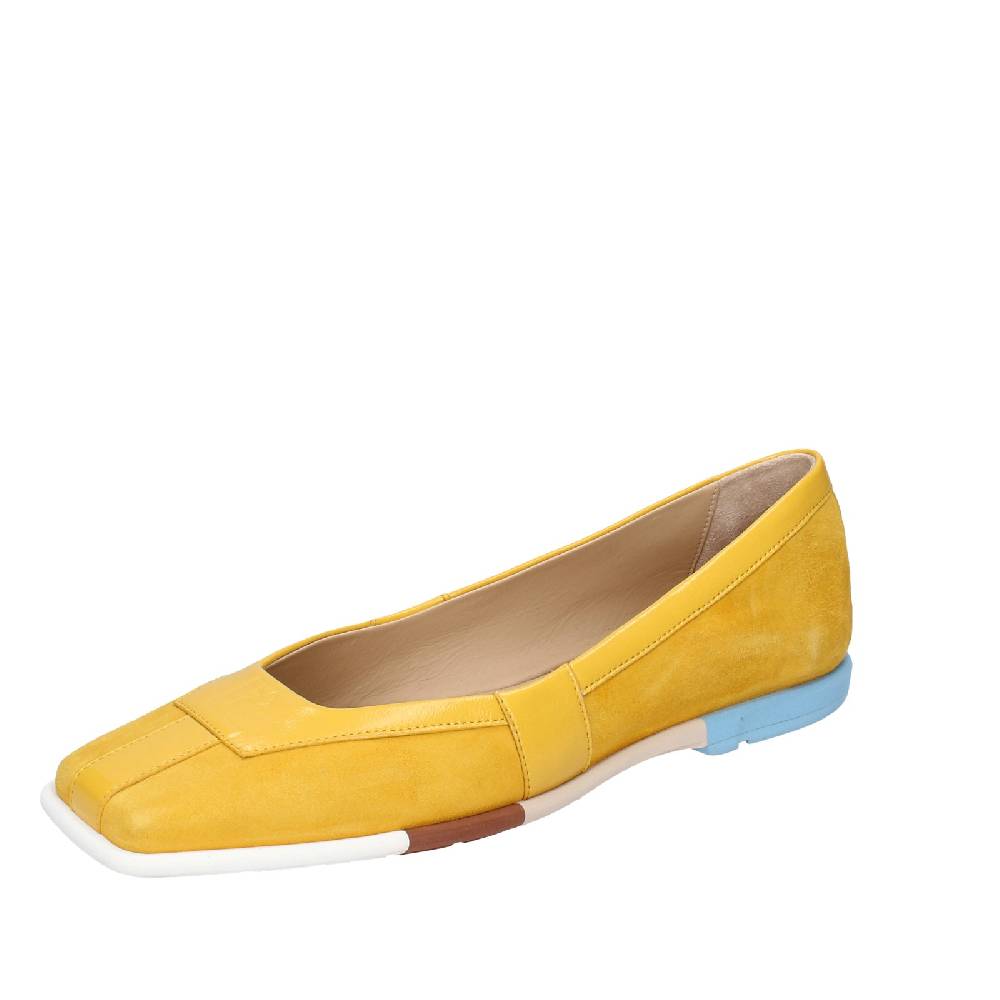 scarpe donna FABI ballerine giallo camoscio vernice EX306