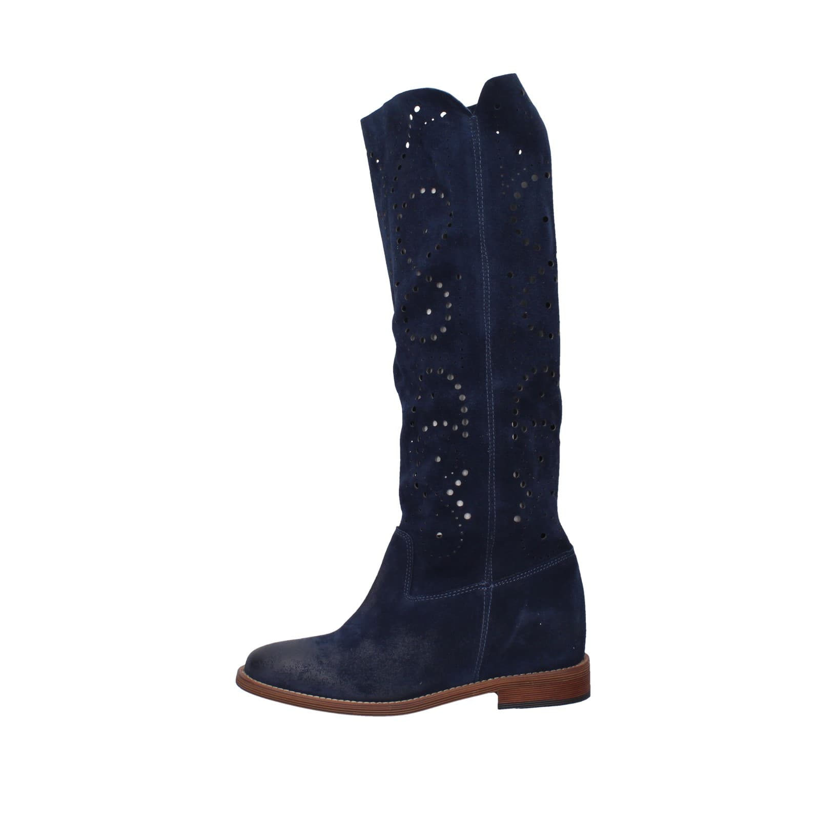 Scarpe Donna GIANNI CRASTO Stivali Blu Camoscio Z16 EZ737