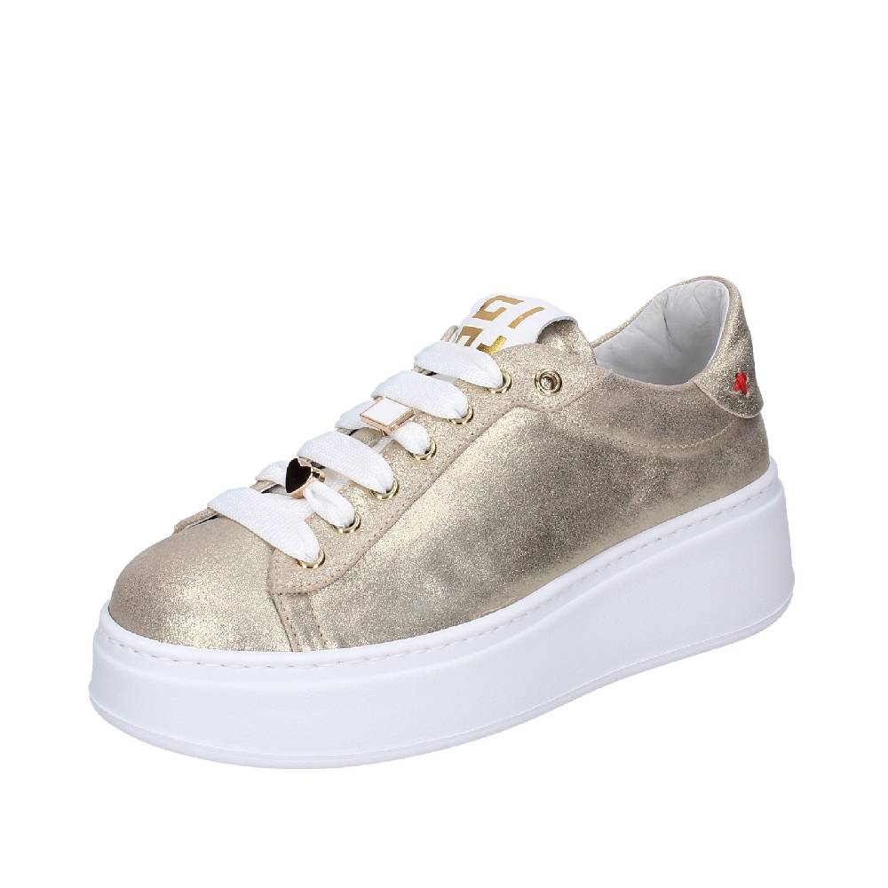 scarpe donna GIO+ sneakers platino pelle camoscio EX580