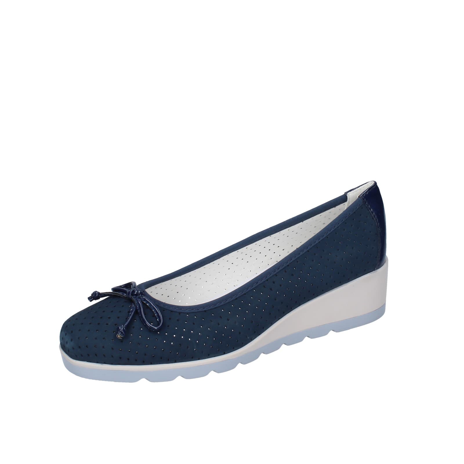 scarpe donna IO DONNA ballerine blu pelle scamosciata EZ42