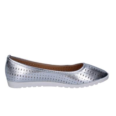 Scarpe Donna LANCETTI Ballerine Argento Pelle Sintetica BP564