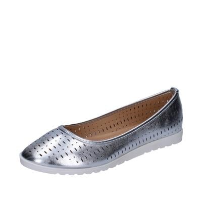 scarpe donna LANCETTI ballerine argento pelle sintetica BP564