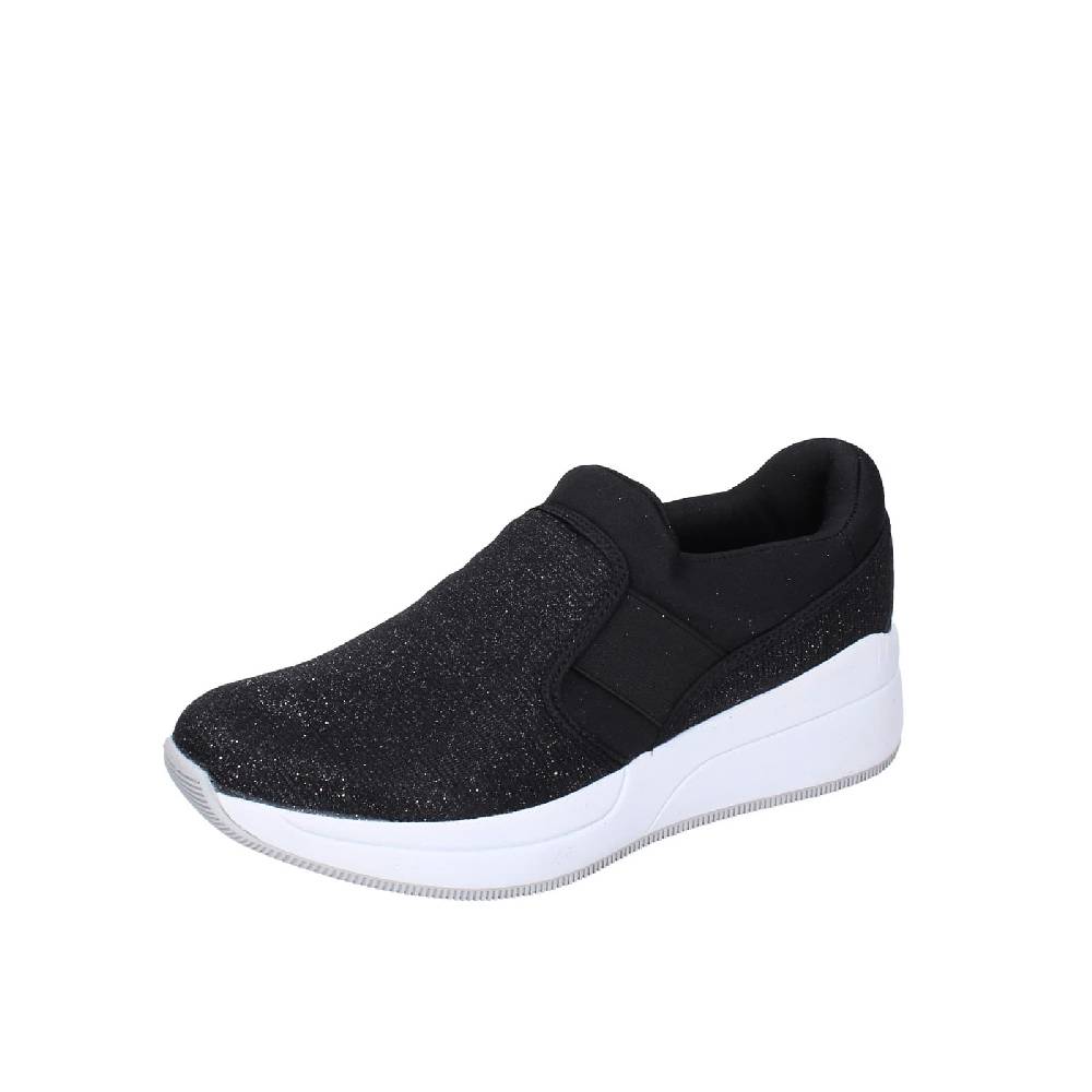 scarpe donna LOTTO mocassini nero tessuto EY157