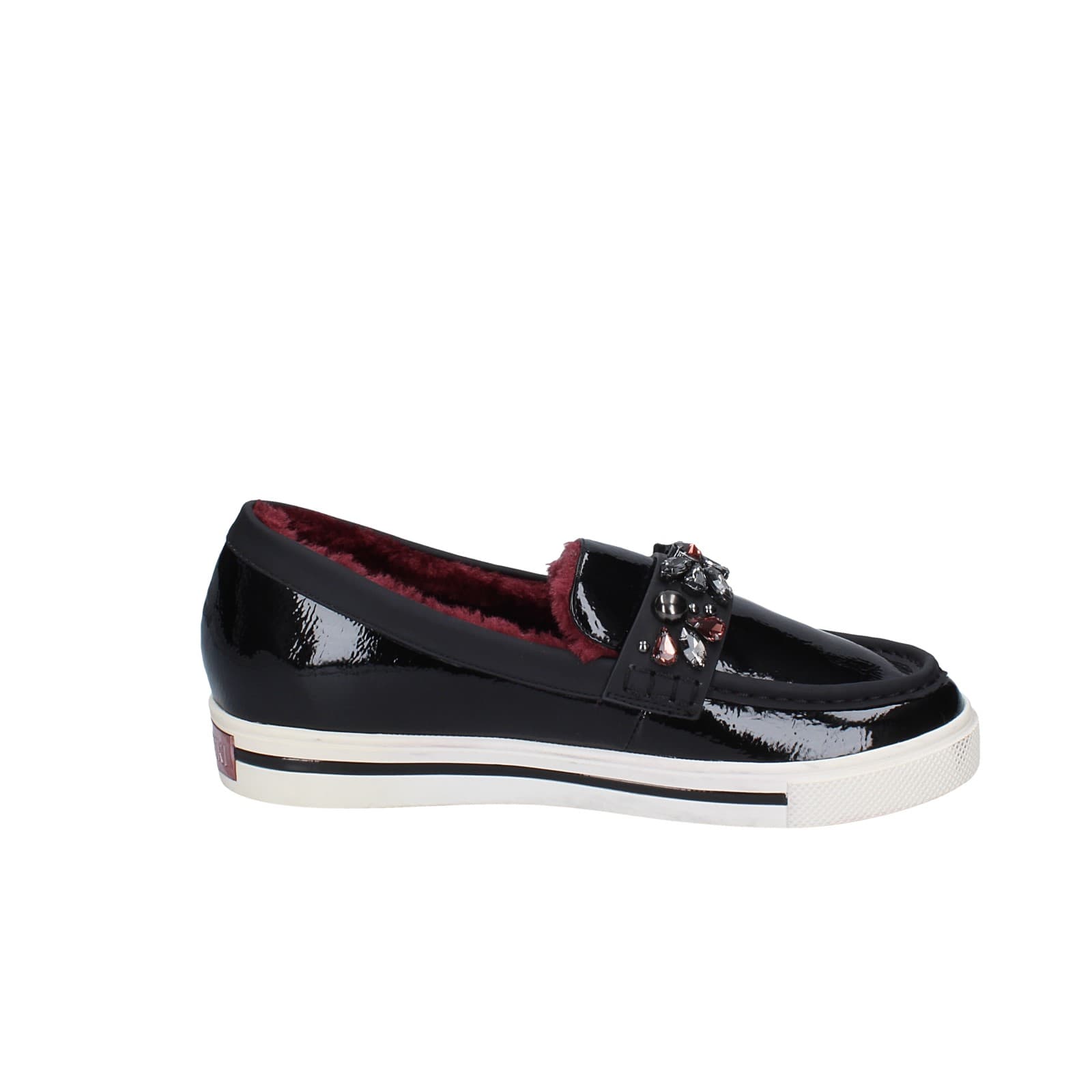 Scarpe Donna LUCIANO BARACHINI Mocassini Nero Vernice EY169